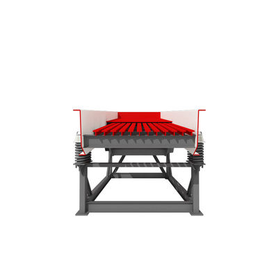 Especificação do sulco 6000-1700 45KW Alimentador de vibração de eixo duplo para transferência de materiais granulares no triturador de rocha de mineração